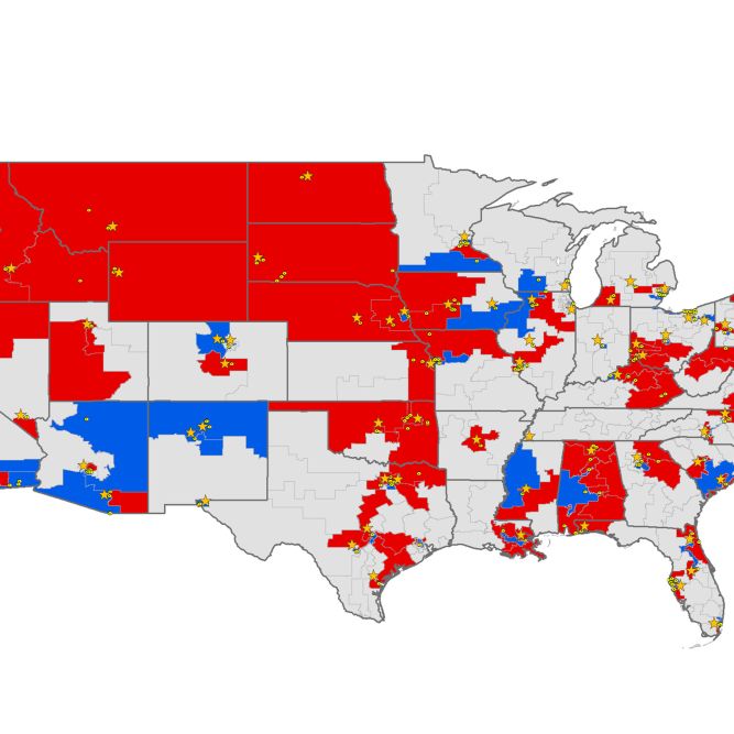Congressional Districts Visited by IVLP Participants in 2015