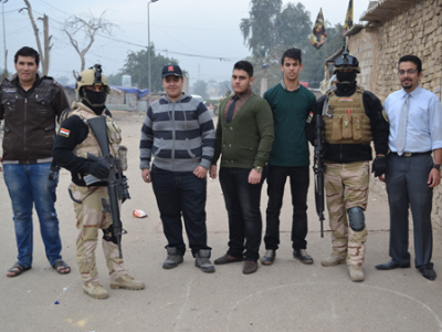 IYLEP 2013 High School Alums Abdulaziz A. and Khalid A. collaborate with the Iraqi Army to distribute food and supplies to poor areas across Baghdad.