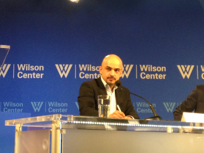 Mustafa speaking at one of the panels organized as part of the Award Ceremony.