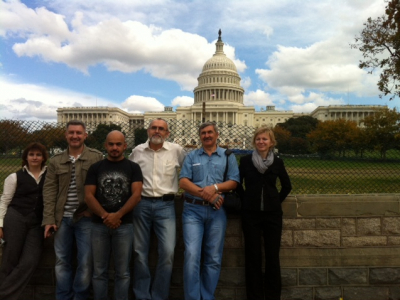 Mustafa and the other participants in the 2012 U.S. Elections Program organized by Meridian International Center visiting Washington, DC.