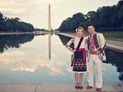 On the National Mall celebrating the Universal Day of the Romanian Blouse in 2014. Photo by Mary Sandoval.