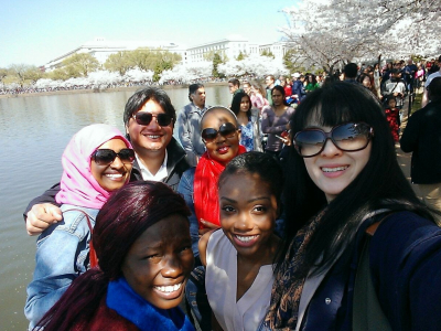 Cherry Blossom festival at Tidal Basin in DC.