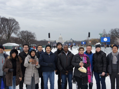 IVLP Participants take an Inauguration Day Group Photo