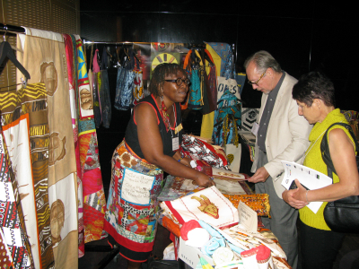 2017 AWEP participant shows her products to some interested locals at the Product Showcase in Chicago, Illinois