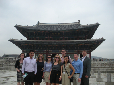 The American participants pictured in front of the Changdeokgung Palace in Seoul.