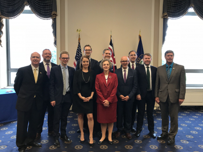 British Members of Parliament at the House Committee on Foreign Affairs reception with Ambassador Jennifer Zimdahl Galt and Members of Congress.