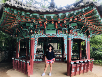 Leah Castleberry poses in South Korea.