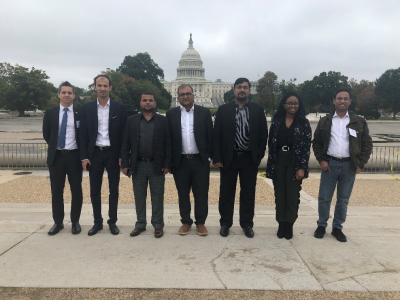 Members of the Reporting Tour at the U.S. Capitol Building