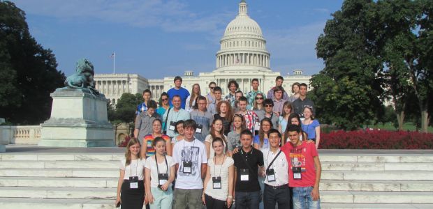 YLPCE Participants in front of the Capitol Building