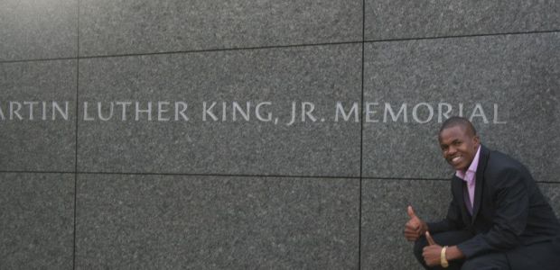 Gerald visits the Martin Luther King, Jr. Memorial