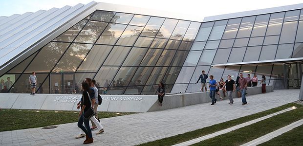 The Education Wing and Courtyard at the Eli and Edythe Broad Art Museum in East Lansing, MI. (Image Courtesy of the Eli and Edyth Broad Art Museum)