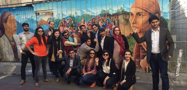 The Emerging Leaders of Pakistan (ELP) Fellows enjoying the Precita Eyes Mural Arts Tour in San Francisco.
