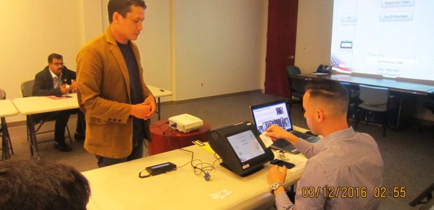 IVLP visitor participating in mock election
