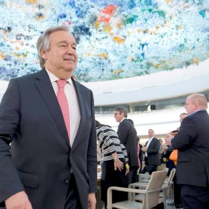 U.N. Secretary-General António Manuel de Oliveira Guterres (via UN Geneva on Flickr)