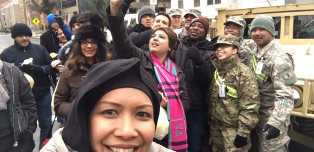 IVLP Participants take an Inauguration Day Selfie