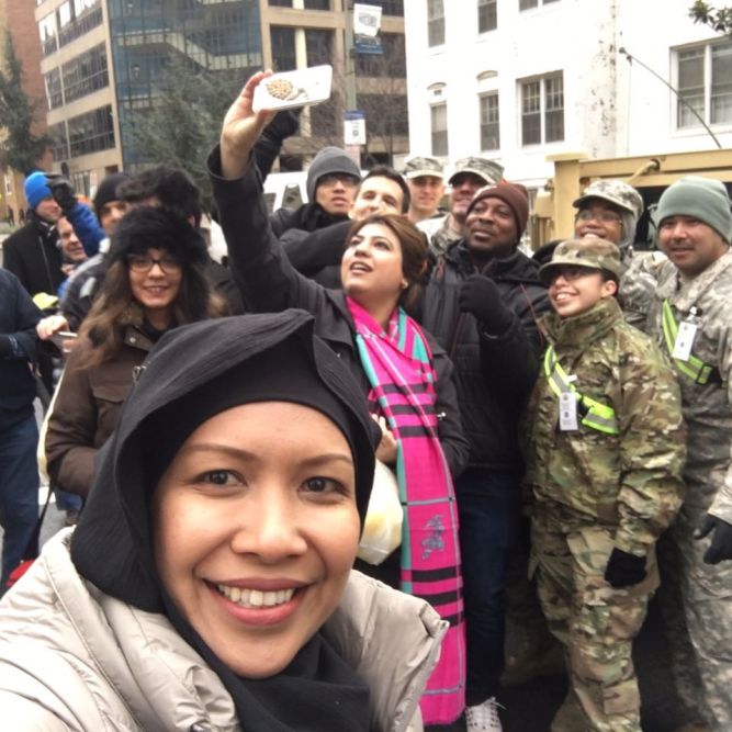 IVLP Participants take an Inauguration Day Selfie