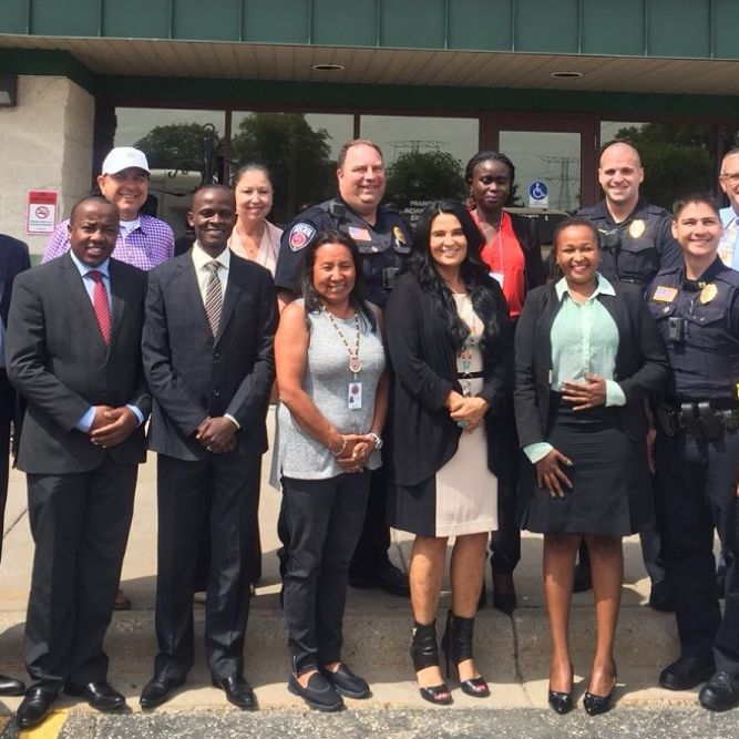 A Law Enforcement exchange program from Kenya visited the Red Wing Police Department in Minnesota to discuss the partnerships involved in community policing.
