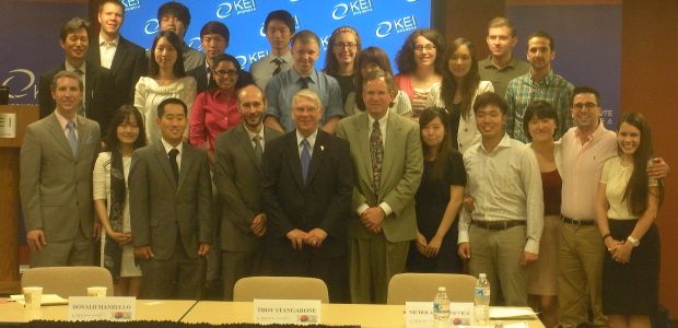 The U.S. and Korea participants meeting with former Congressman and then President & CEO of the Korea Economic Institute, Donald Manzullo.