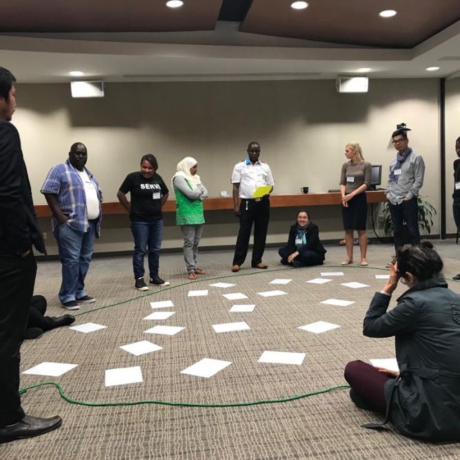 Participants from a 2019 NGO Management Project Gather for a Reflective Action Planning Session