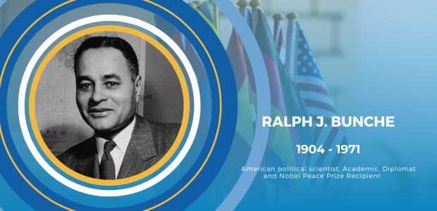 Photo of Ambassador Ralph Bunche from Getty Images.