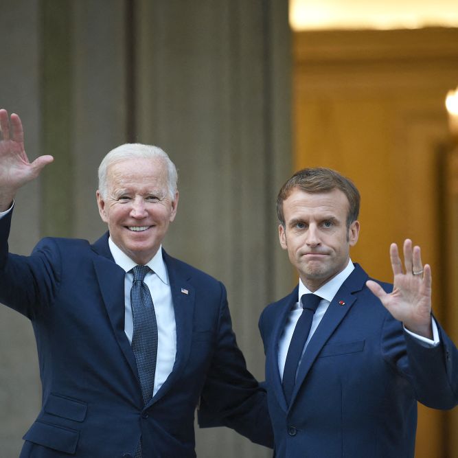 President Macron Welcomes President Biden - Rome