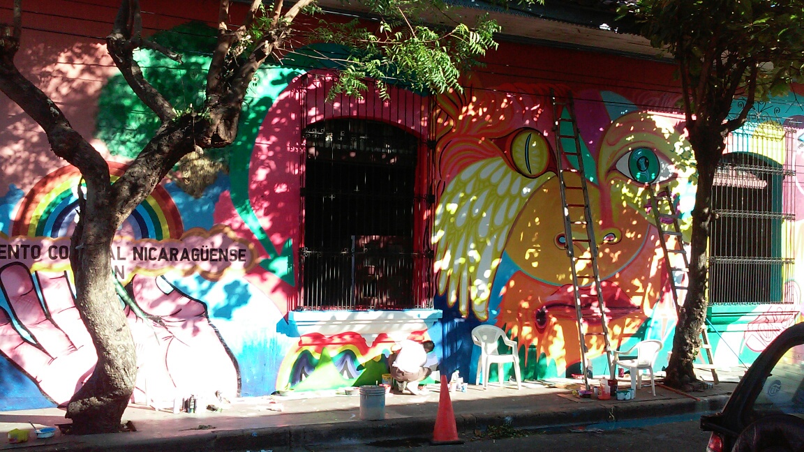 The completed mural. 