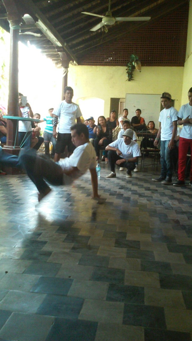The B-Boys gave a performance before we started our workshop. 