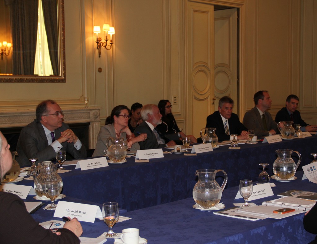 The group gathered to discuss ways to effectively communicate the value of foreign policy to the American public.