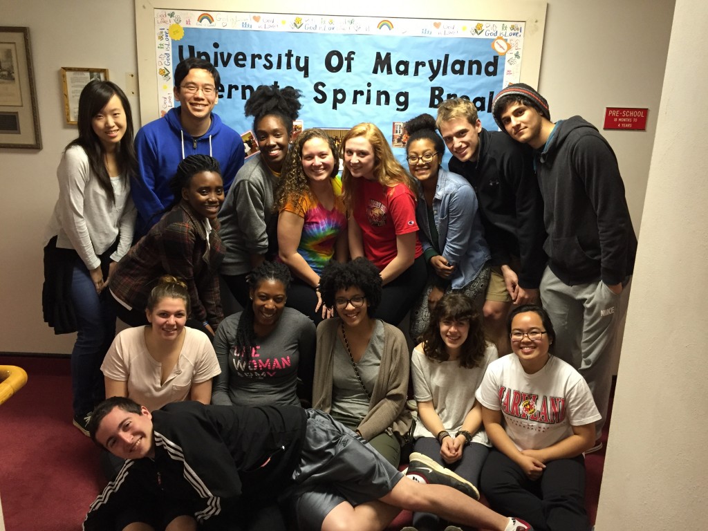 University of Maryland students on their last day in Huntington, WV.