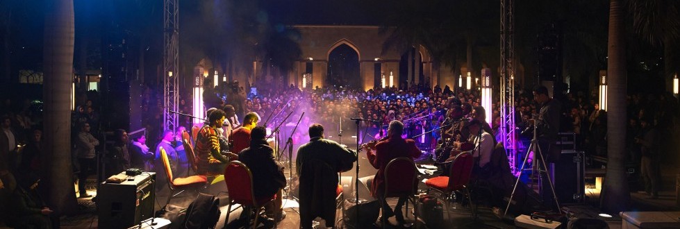 Musicians performing at a Nile Project event. Courtesy of the Nile Project. 
