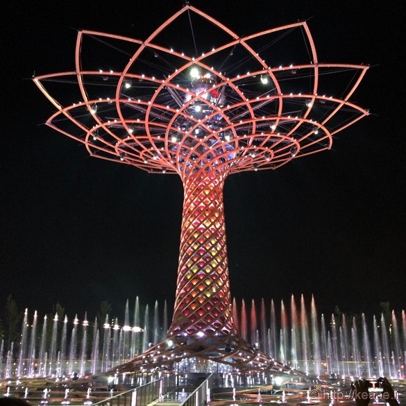 The ‘Tree of Life’, the official symbol of Expo Milan 2015. At 120 feet, it takes its design from Rome's Piazza del Campidoglio. Photo courtesy of Keane Li. 